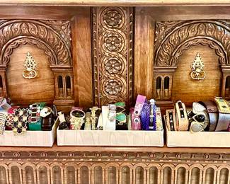 Over 40-50 belts by Judith Leiber and Alexis Kirk.