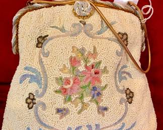 Ed B Robinson petit point and bead vintage purse.  The detailed work!