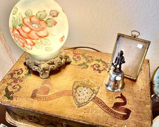 This florentine box is just beautiful with the gilding and painted detail!