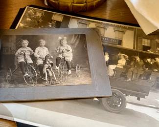 Antique cabinet photos!  The toys of days gone by.