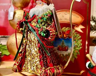 David Huras collectible mercury glass Santa.