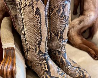 SNAKESKIN BOOTS!  WOW!