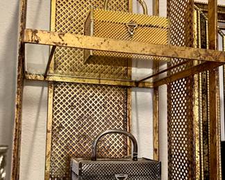 KORET SILVER AND GOLD BOX PURSES.