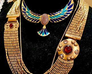 MMA EGYPTIAN MOTIF SCARAB NECKLACE!