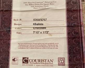Large Khalista Chocolate Rug. 7' X 11'.