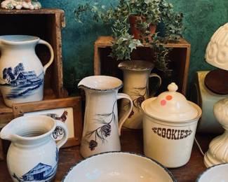 Large Selection of Vintage Stoneware Pottery.