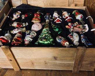 Thomas Pacconi Mercury Glass Ornament Set.