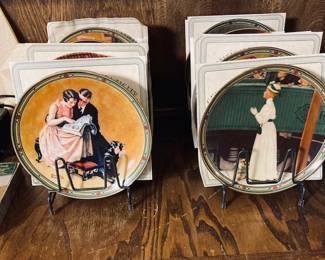 Rockwell Collectors Plates w/Paperwork.