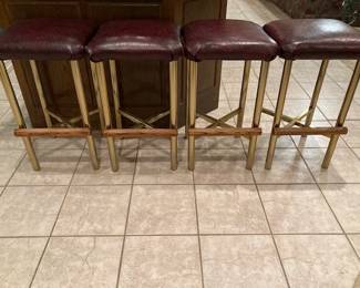 1970's MCM Inca Barstool Set of 4.