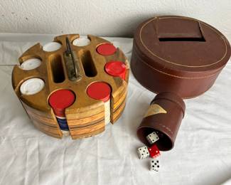 Vintage Poker Chip & Dice Sets