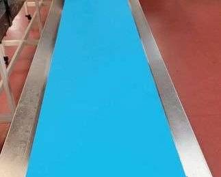 Conveyor Belt Table 196 inches. Belt measures 14.5 and table is 20