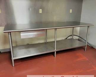 16 Advance Tabco Stainless Steel NSF Table with Drawer. 8 ft