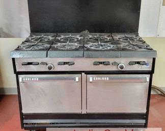 Garland 8 Burner Double Oven Commercial Gas Stove.