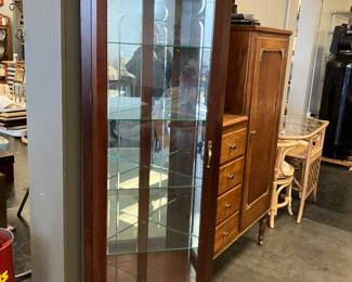 Lighted Corner Curio Cabinet 