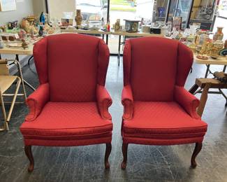 Red Wingback Chairs