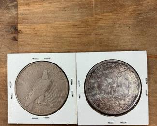 1935 Peace Dollar & 1921D VF