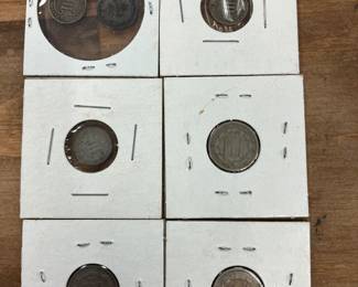 Hald Dime & 3 Cent Pcs