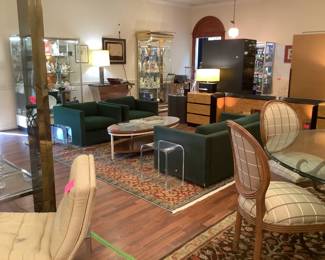 Knoll Pfister Loveseat and Chairs, Ello Bedroom Suite