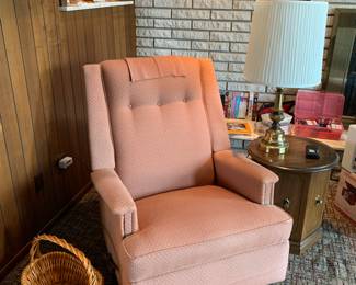 Mid century pink rocker