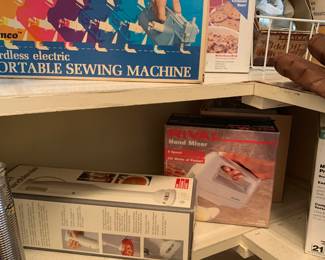 Kitchen Aid mixer, rival mixer, portable sewing machine