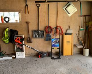 Edger, dolly, trimmers