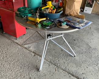 Vintage aluminum mid century patio table