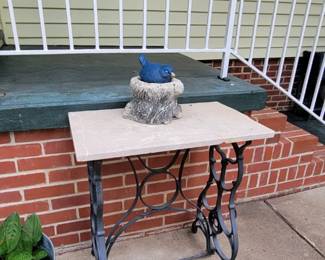 Sewing machine base w/marble top