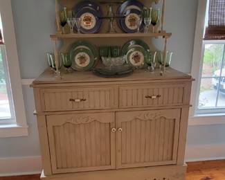 Beautiful cabinet with shelves ( dishes are not for sale)