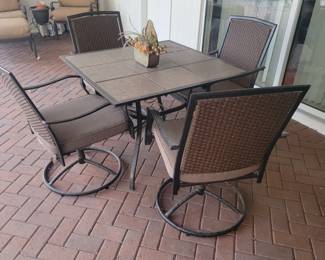 OFF SITE
Patio table with 4 swivel chairs $150