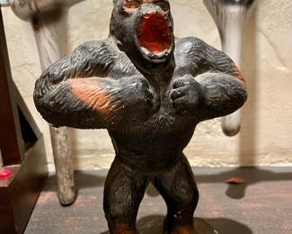 $10; 10"h; resin gorilla