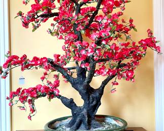 $70; 31 x 21 x 32; faux bonsai in ceramic bowl