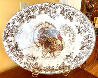 SOLD; 19 x 16; Williams Sonoma turkey platter
