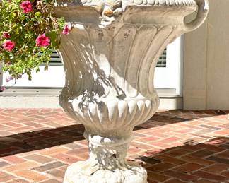 $600 each (2 available); 34d x 36h; estate-sized urns with handles