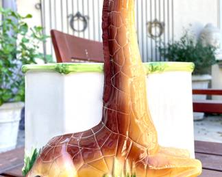 $60; made in Italy, ceramic, giraffe planter