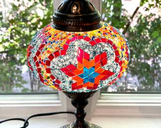 $30; mosaic, Turkish lamp