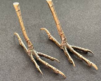 $16; 2 x 2; metal, cast chicken feet