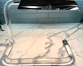 $850; 13 x 7 x 11; Peter Hamburger for Knoll International designer lamp; mid-century modern; sells for $1600