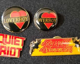 80s Rock Band Pins