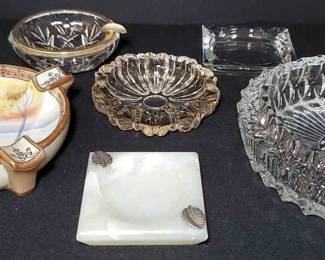 Ash Trays Crystal, Nippon, Glass