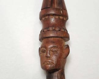 Carved Wood African Rattle