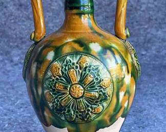 Chinese Double Handled Porcelain Vase
