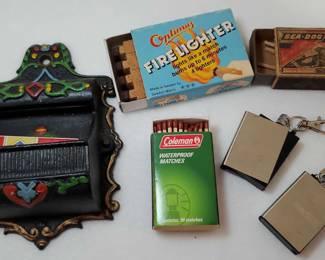 Cast Iron Match Holder, Survival Firestarters