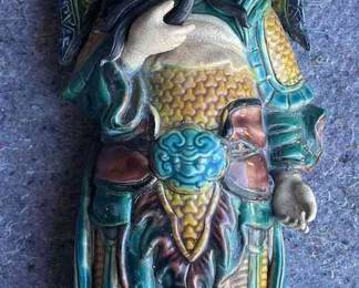 Chinese Handmade Pottery Roof Tile Warrior