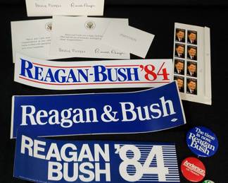 Reagan Bush Campaign Memorablia