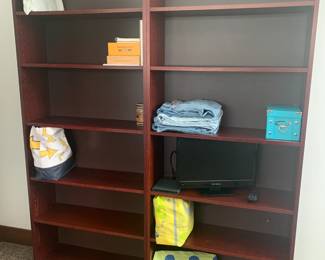 IKEA maple bookshelves