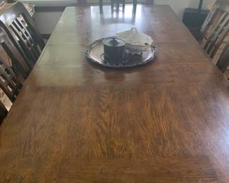 Antique Mission-style dining table