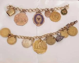 12KT Gold Charm Bracelets 