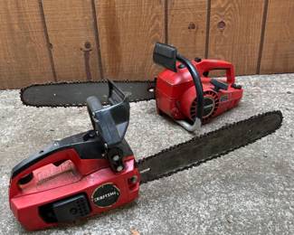 Vintage Craftsman Chainsaws - Red Metal Casing - 24" & 26"