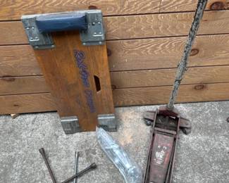 Jack it Up - Vintage Roll Over Creeper - Dayton 1.5 Ton Hydraulic Floor Jack