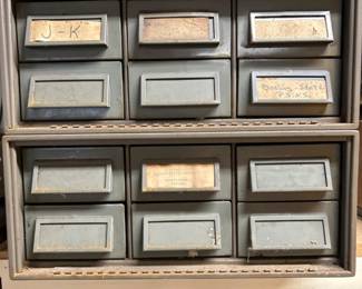 Vintage Industrial Heavy Duty Metal Parts Drawers